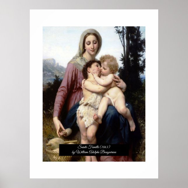 Póster La Sagrada Familia de Bouguereau (Frente)
