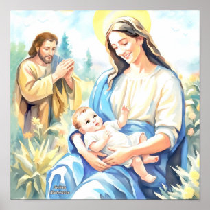 Póster La Sagrada Familia - Natividad