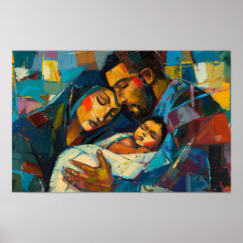 Póster La Sagrada Familia para los Navidades