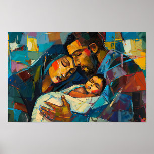 Póster La Sagrada Familia para los Navidades