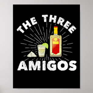 Póster La Sal De 3 Amigos Tequila Lime Mexicana