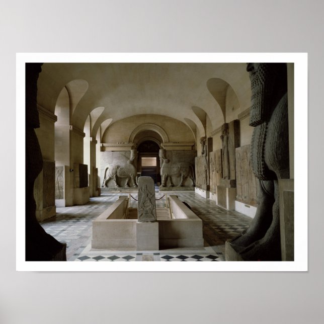 Póster La sala asiria del Louvre en París (foto) (Frente)