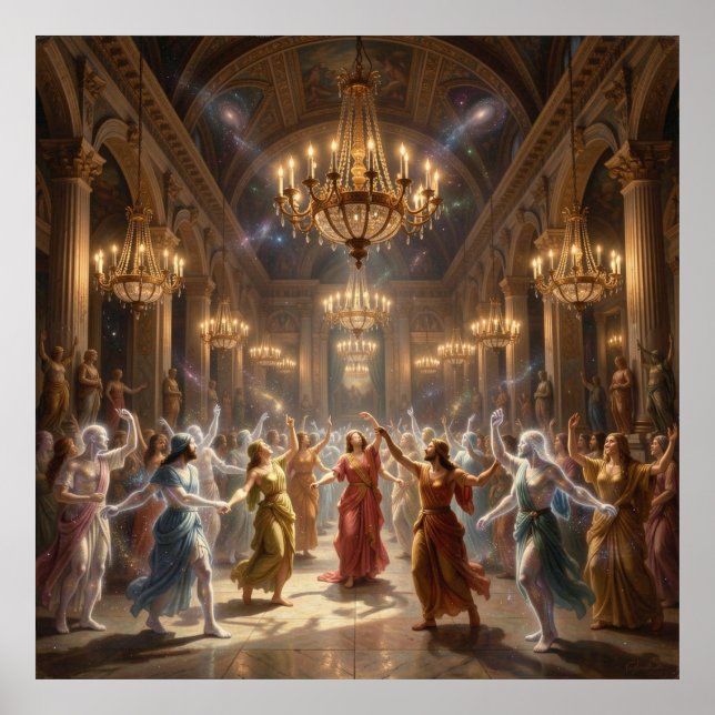 Póster La Sala de Baile Celestial Pelasgiana (Frente)