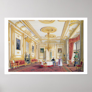 Póster La sala de estar blanca en el castillo de Windsor