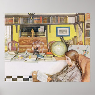 Póster La sala de lectura, un pub en "Lasst Licht Hinin"