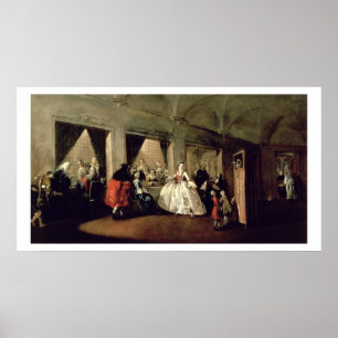 Póster La sala del convento de San Zaccaria (aceite en el