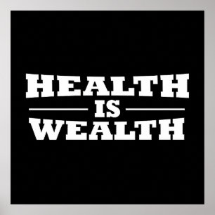 Póster la salud es la riqueza