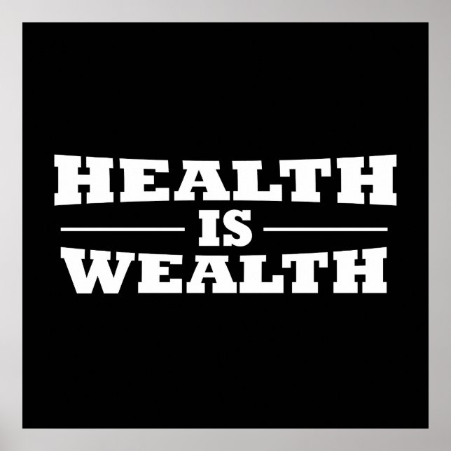 Póster la salud es la riqueza (Frente)