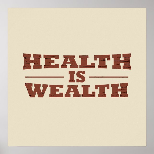 Póster La salud es riqueza (Frente)