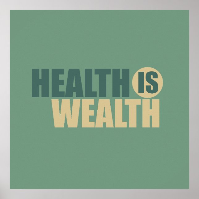 Póster La salud es riqueza (Frente)