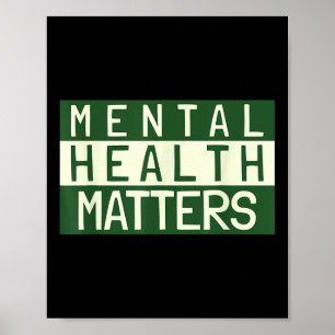 Póster La Salud Mental Aumenta La Conciencia Rompe El Est
