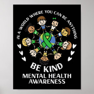 Póster La salud mental debe ser amable con los niños en t