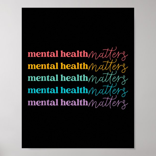 Póster La Salud Mental Debe Ser Amable Concienciación Men (Frente)