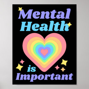 Póster La Salud Mental Es Importante Conciencia Inspirado
