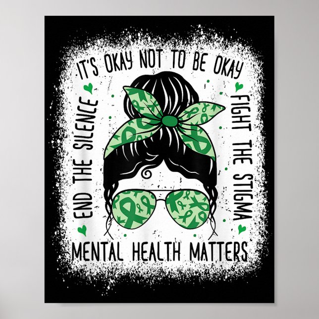 Póster La salud mental es importante para la salud mental (Frente)