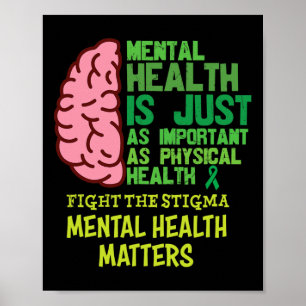 Póster La Salud Mental Es Tan Importante Como Los Hombres