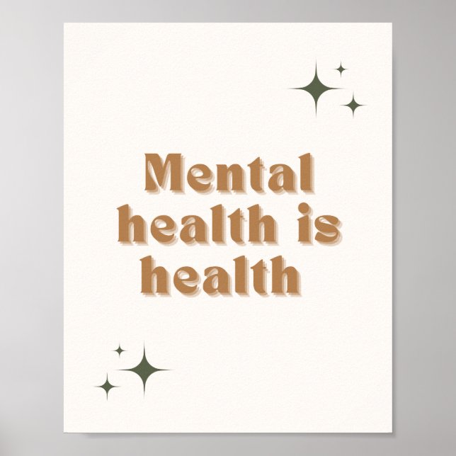Póster La salud mental es un Poster de salud (Frente)