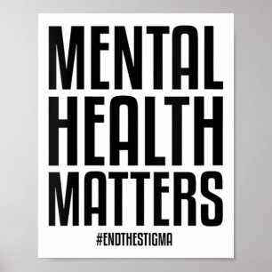 Póster La Salud Mental Termina Con El Estigma Consciente