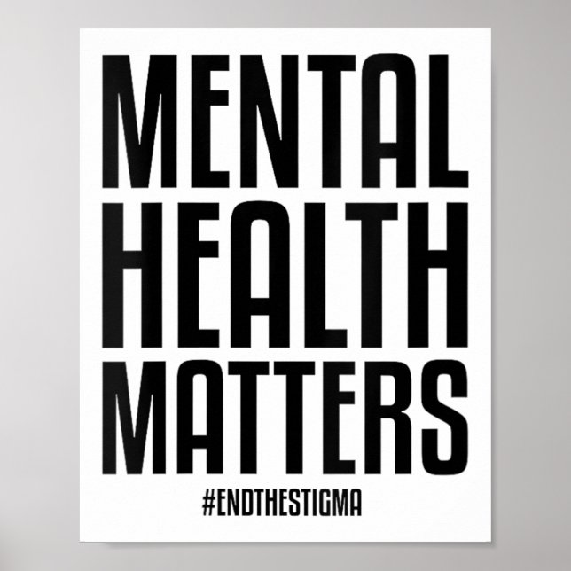 Póster La Salud Mental Termina Con El Estigma Consciente  (Frente)