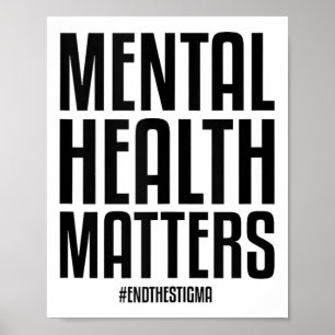 Póster La Salud Mental Termina Con El Estigma Consciente 