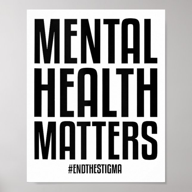 Póster La Salud Mental Termina Con El Estigma Consciente  (Frente)