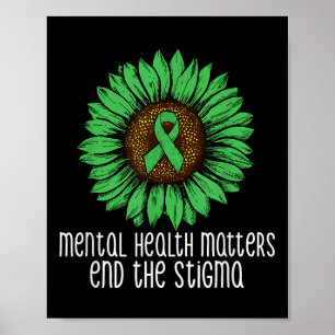 Póster La Salud Mental Termina La Motivación De Concienci