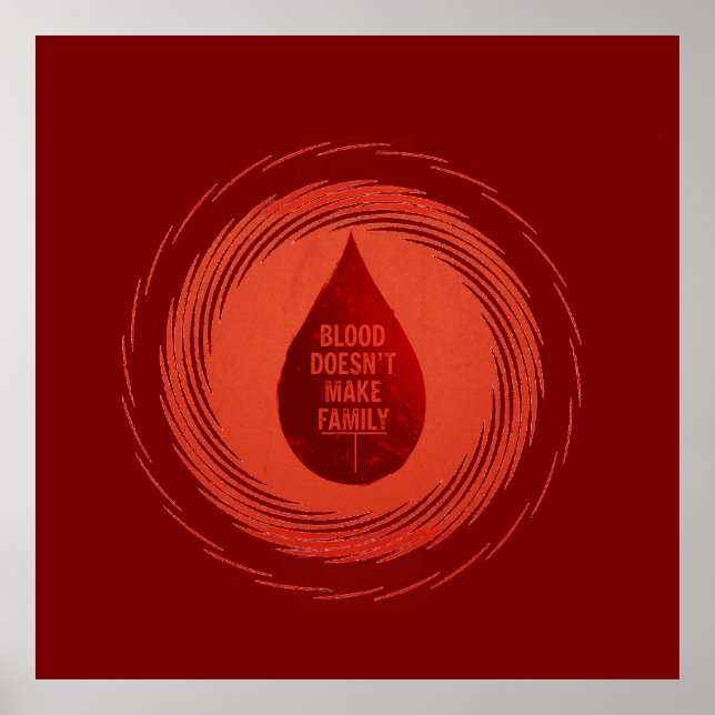 Póster La sangre no hace familia (Frente)