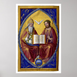 Póster La Santísima Trinidad de Jean Bourdichon alrededor