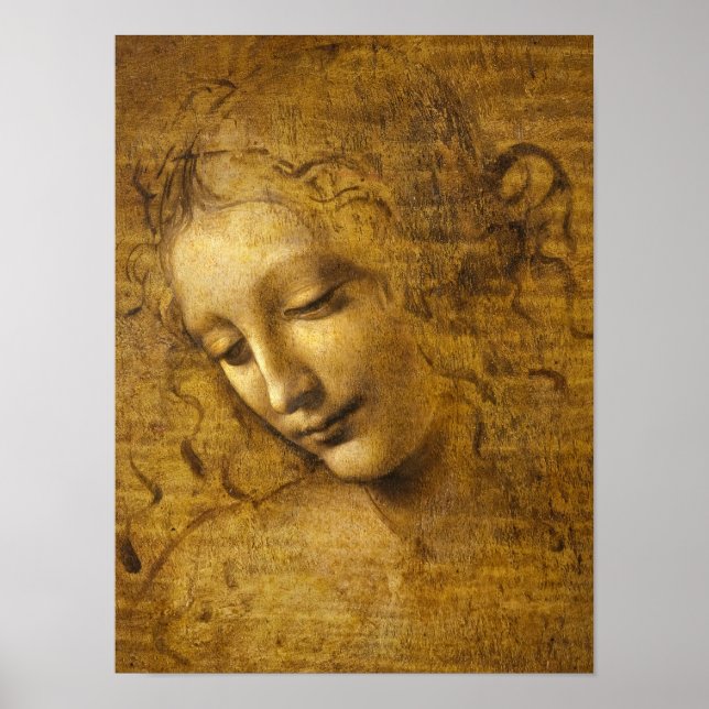 Póster La Scapigliata, 1508 por Leonardo da Vinci (Frente)