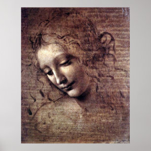Póster La Scapigliata - da Vinci - c1508