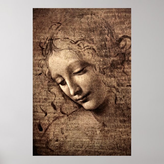 Póster La Scapigliata de Leonardo da Vinci (Frente)