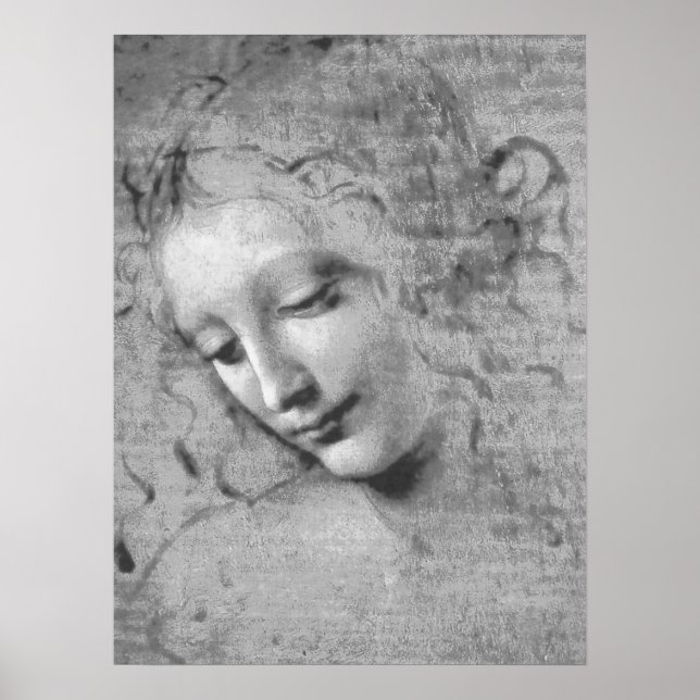 Póster La Scapigliata de Leonardo da Vinci (Frente)