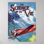 Póster La Science et la Vie (Francia - 1932)<br><div class="desc">La famosa revista francesa de ciencia. Imagen vectorizada. Alta calidad.</div>