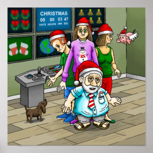 Póster La sede de Santa en Nochebuena