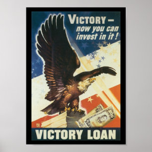 Póster La segunda guerra mundial del préstamo de victoria