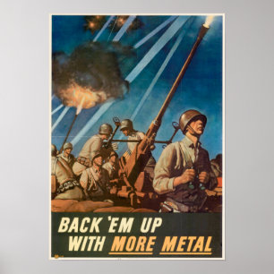 Póster La Segunda Guerra Mundial Los Respaldó Con Más Met