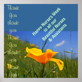 Póster La Semana de la Enfermería Feliz imprime a los asi