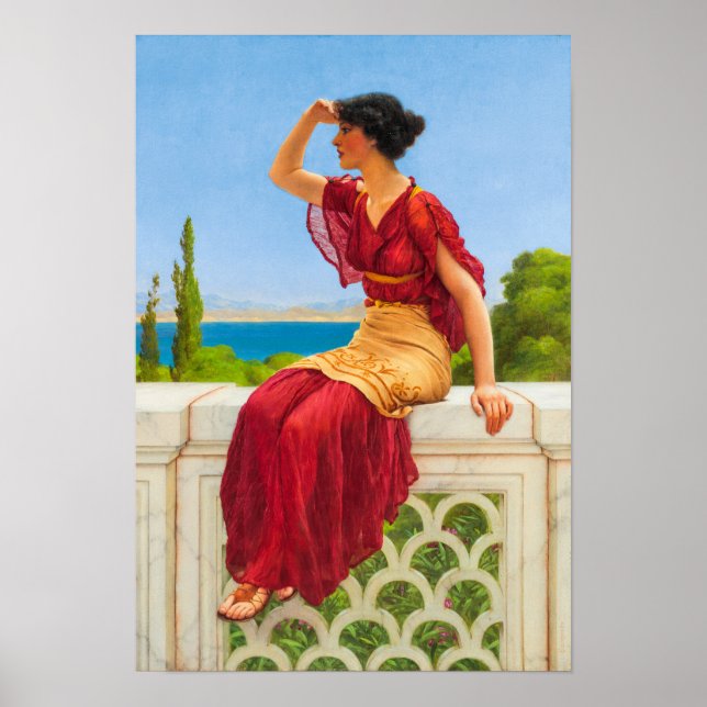 Póster La señal, 1899, de John William Godward (Frente)