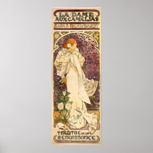 Póster La Señora de las Camellias, el Art Nouveau vintage