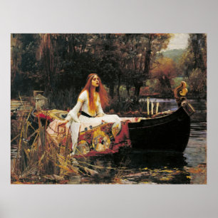 Póster La Señora de Shalott por John William Waterhouse