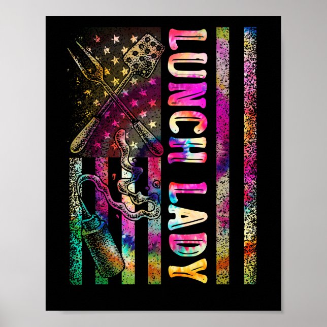 Póster La señora del almuerzo de la bandera estadounidens (Frente)