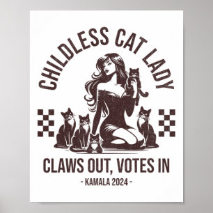 Póster La Señora del Gato Infantil Cuelga