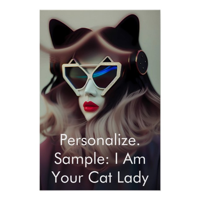 Póster La Señora del Gato (Personalizable) (Anverso)