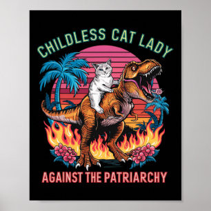 Póster La Señora del Gato Sin Niños Contra El Gato Patria