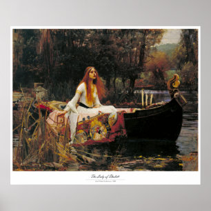 PÓSTER LA SEÑORA OF SHALOTT - JOHN WILLIAM WATERHOUSE