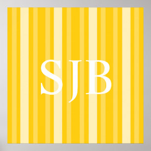 Póster La señora victoriana mostaza con monograma