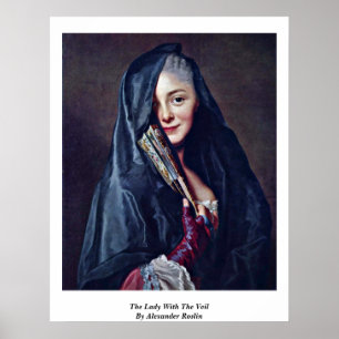 Póster La señora With The Veil By Alexander Roslin
