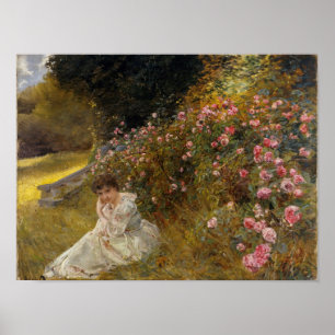 Póster La señorita Hardy en la terraza de las rosas en Ru