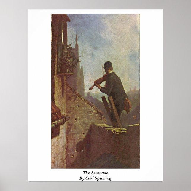 Póster La Serenada De Carl Spitzweg (Frente)