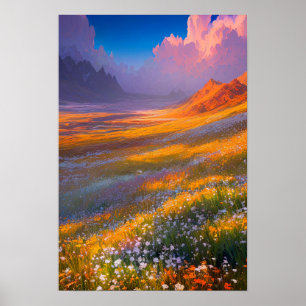 Póster La serenata de un prado colorido